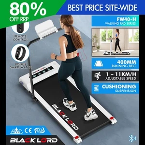 BLACK LORD Treadmill Electric Walking Pad Under Desk Foldable Gym 400mm White - Picture 1 of 12