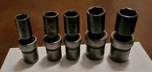 Snap On 5 Pc 1/2" Drive 6pt SAE Shallow Impact Swivel Socket Set 1/2 - 3/4 - Bild 1 von 6