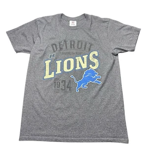 Vintage Detroit Lions NFL Apparel T Shirt Mens M Gray Football Y2K - Picture 1 of 8