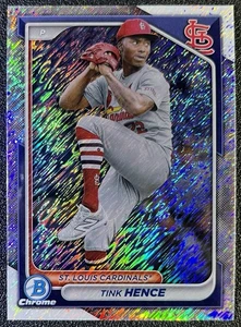 2024 Bowman Chrome Prospects Tink Hence #BCP-203 Shimmer Refractor - Picture 1 of 2