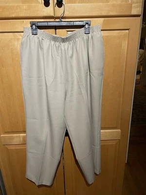 BON WORTH BRAND, Lt Beige COLOR, ELASTIC WAIST, LONG LADIES PANTS SIZE XL Petite - Image 1 of 2