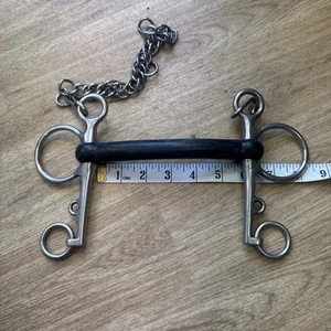 5.5” Rubber Pelham And Curb Chain - Picture 1 of 5