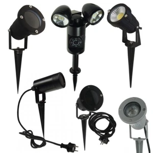 LED Gartenleuchte Erdspieß Garten Lampe Beet Hecke Baum Strahler Boden Spieß  - Bild 1 von 12