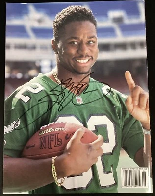 Ricky Watters Firmado Beckett 1995 Sin Etiqueta Fútbol Águilas Autógrafo TPG Foto 1 de 3