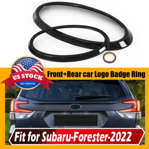 Anillo de ajuste de cubierta de emblema con logotipo trasero negro brillante para Subaru Forester 2014-2023 - Imagen 1 de 11