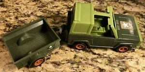 TootsieToy Plastic Jeep and Trailer - Picture 1 of 5