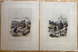 1886 Antique Prints; Got Him! & Lost Him! - Fishing by F.P. Hopkins - Picture 1 of 5