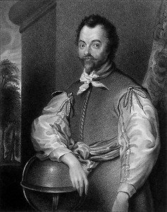 PORTRAIT of SIR FRANCIS DRAKE - Engraving 19th century - Picture 1 of 2