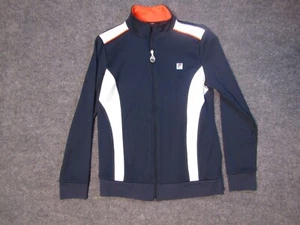 Fila Sport Active Navy Blue Track Jacket Zipper Work Out Womens Size M Medium - Picture 1 of 11
