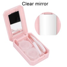 Cartoon Pattern Contact Lens Case Cosmetic Contact Lenses Box Tweezers Stick