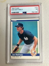 1984 Fleer Don Mattingly #131 Rookie Card NY Yankees - PSA 7