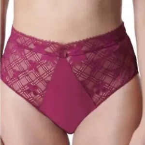 SIMONE PERELE 1A4770 VICTOIRE HIGH WAIST PANTY IN SYRAH SIZE US MEDIUM NWOT - Picture 1 of 13