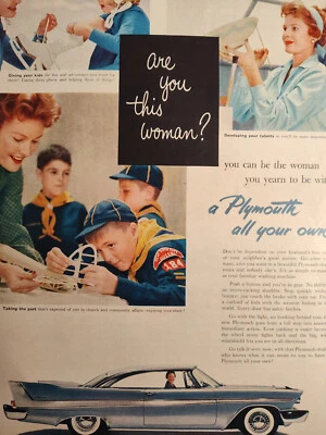 1958 McCall's Ads A PLYMOUTH все ваши собственные! Revlon Clean прозрачное очищающее средство для лица - Изображение 1 из 2