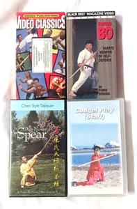 MARTIAL ARTS 4 VHS WING CHUN GUNG FU KOBUDO BO PEAR FLOWER SPEAR CUDGEL PLAY - Picture 1 of 17