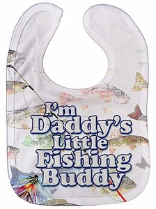 Baby Fishing Bib I'm Daddy's Little Fishing Buddy Fish Dad Father Gift Subli - Picture 1 of 2