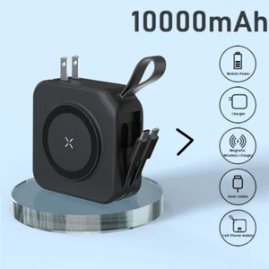 10000mAh Power Bank Universal 5 in 1 PD 18W Travel Adapter Charger Fast Charging - Picture 1 of 15