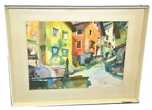 Cuadro, acuarela, Murnau, enmarcado, firmado, o designado - Imagen 1 de 6