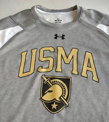 US Military Academy West Point Under Armour Sudadera M Gris Cuello Redondo Pullover Foto 1 de 4