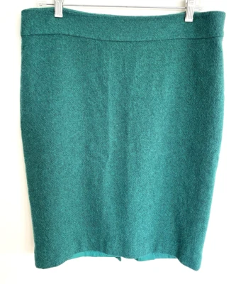 Falda Lápiz Colección Merona Mezcla Lana Verde Azulado Talla 12 Helli R. Estilo Foto 1 de 4