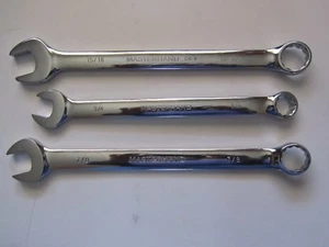 Masterhand  3Pc. 12 point Open End Combination Wrench 3/4",7/8",15/16" Polished - Picture 1 of 2