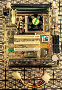 NMC 5Vxd Sockel 7 AT Mainboard, Intel Pentium 120 Mhz, 32 MB RAM - Photo 1/7