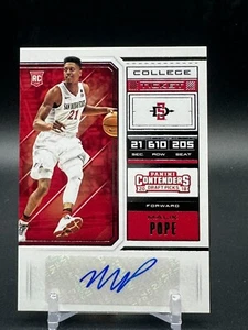 MALIK POPE 2018 PANINI CONTENDERS DRAFT PICKS COLLEGE TICKET ROOKIE RC AUTO #110 - Picture 1 of 2