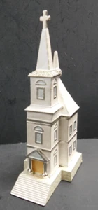 Beautiful Trinket Box Jeweled Church Magnetic White/Silver - Picture 1 of 8