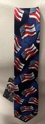 NUEVO CON ETIQUETAS-Jerry Garcia Hombre’s Eagle & Mouse Collection 53 Corbata-Rojo, Blanco y Azul Bandera EE. UU. Foto 1 de 4
