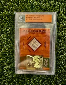 2004 PLAYOFF PRIME CUTS MLB ICONS MATERIAL DUKE SNIDER #21 44/50 BGS - Picture 1 of 2