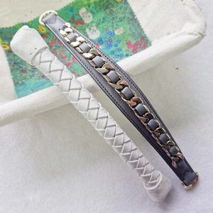 TWO Mulberry Small Iris Top Handles Strap Calf Leather Rare White Grey Chain - Picture 1 of 12