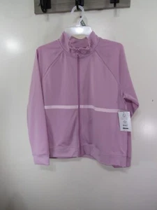 New Athletic Works Full Zip Top Size XL 14 16 Plus Girls Purple Long Sleeve - Picture 1 of 5