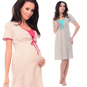 Vestido de noche púrpura para corazones/manchas estampado/maternidad simple 4044n - Imagen 1 de 22
