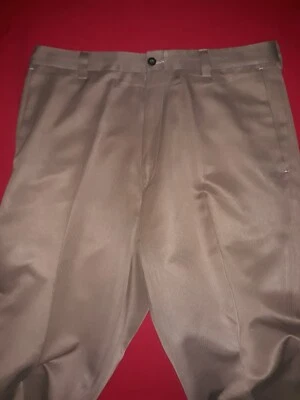 Calça social KENNETH COLE REACTION texturizada acinzentada frente plana 34w x 34l nova sem etiquetas - Imagem 1 de 4