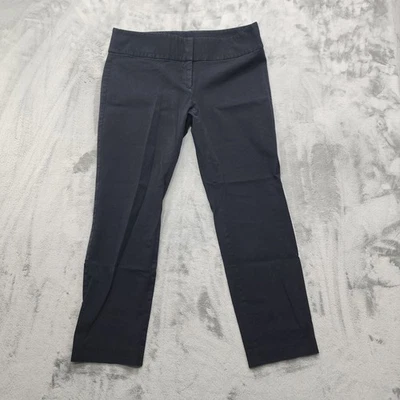 Calça Alfani Feminina 14 Preta Cintura Média Perna Fina Tornozelo Elástico Preppy Escritório Carreira - Imagem 1 de 4