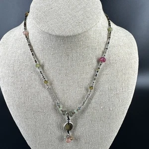 SILPADA 925 Sterling Silver Chalcedony Aventurine Glass Necklace N2008 - Picture 1 of 12