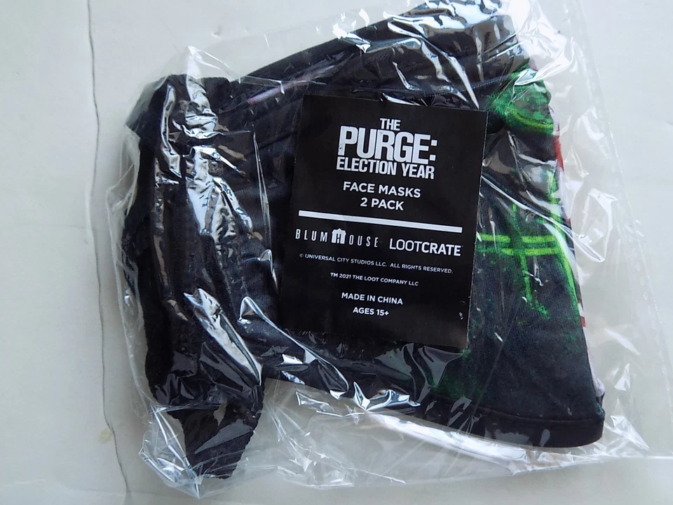 the purge: pack de 2 mascarillas año electoral lootcrate Foto 1 de 1
