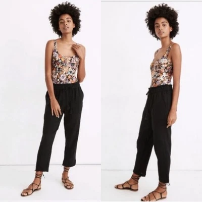 Madewell Pants Womens Medium Black Lightestspun Beach Cover Up Gauze Airy Travel - Image 1 of 4