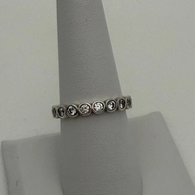 Pandora Alluring Brilliant Eternity Stacking Ring Size 8.5 (EU 58) Retired 3C - Image 1 of 4