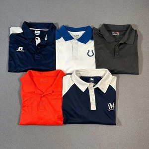Polo di marca mista tra cui Reebok, Fila, Russell x5 taglie miste. - Foto 1 di 12