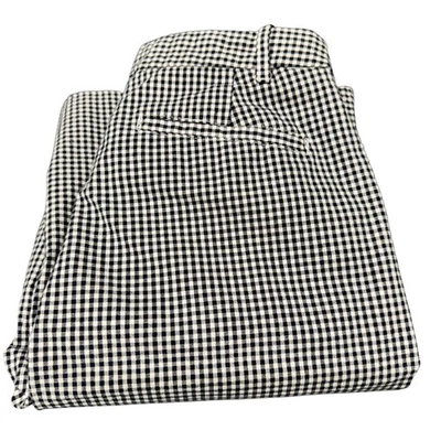 Brooks Brothers Pants Womens 2 (28x26.5 ACTUAL) Navy Blue White Gingham Crop - Image 1 of 4