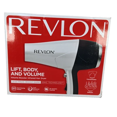Revlon Lift Body And Volume Infrared White Hair Dryer Ionic Tech RVDR5313 - Image 1 of 4