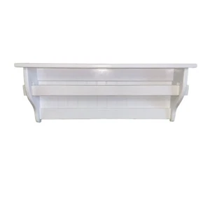 24" Wall Quilt Rack - Blanket Shelf - Towel Rack with Shelf White - Picture 1 of 12