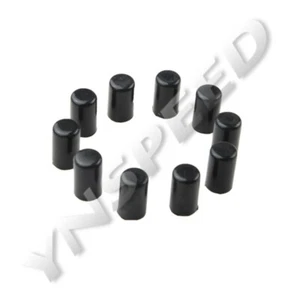 US SHIP 10PCS 10mm ID Vacuum Line Cap Intake Silicone Blanking Plug Cap Black - Foto 1 di 2