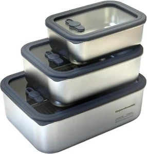 Stainless steel food storage containers leak proof & airtight lids for Kitchen - Picture 1 of 6