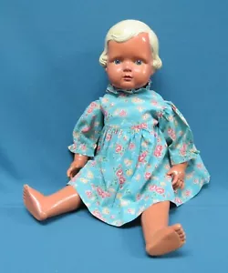 Vintage Schoberl & Becker oder Warenfabrik 19" deutsche Zelluloid Puppe Glasaugen - Bild 1 von 11
