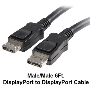 HP (Foxconn) 6 Ft DisplayPort Cable Male to male 6' M/m 453141400020R NEW - Picture 1 of 2