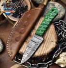 Csfif Hand Forged Skinner Knife Twist Damascus Hard Wood Fishing Rare
