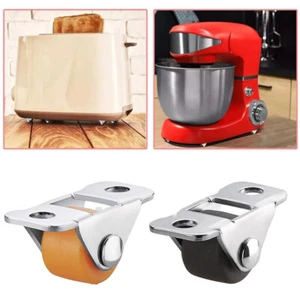Mini Caster Wheels Swivel Casters Little Rubber Rolling Wheels Low Profile - Picture 1 of 14