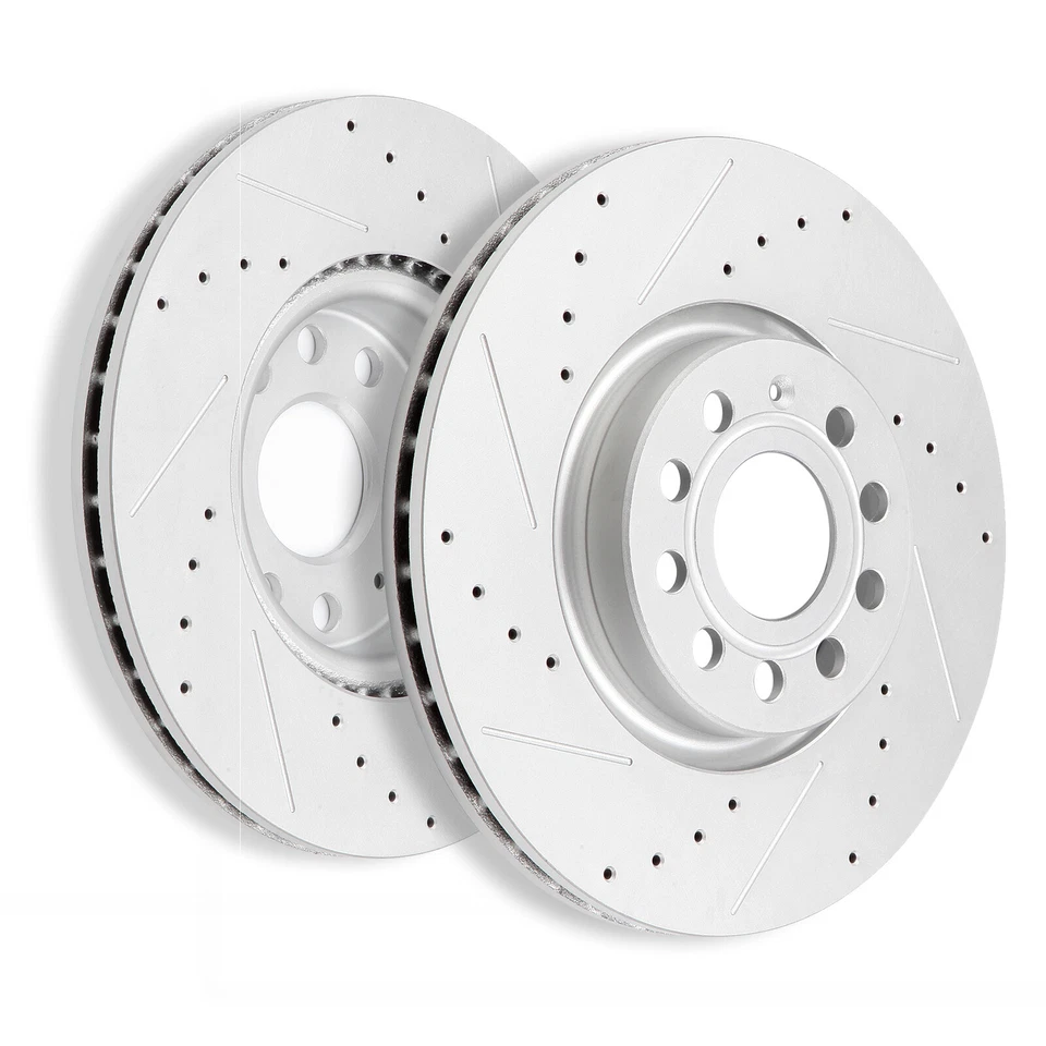 Front Brake Rotors Discs For 2015 2016 -2018 Audi Q3 2008-2009 Audi TT Slotted Foto 1 de 1