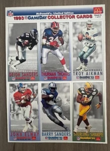 Complete set 1993 McDonald's NFL Game Day cards 87 sheets 522 total cards rare - Picture 1 of 10